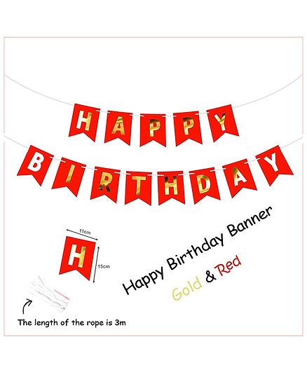 Shopperskart Happy Birthday Banner Red Online In India Buy At