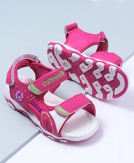 Cute Walk by Babyhug Sandals - Fuchsia 