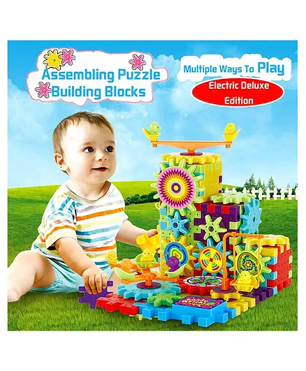 Skylofts Rotating Building Blocks with Gears Learning Toys - 81 Pieces