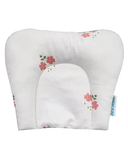 Abracadabra Cavity Neck Pillow Floral Print - White
