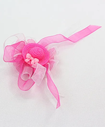 Pihoo Net Hat Design Hair Clip - Pink
