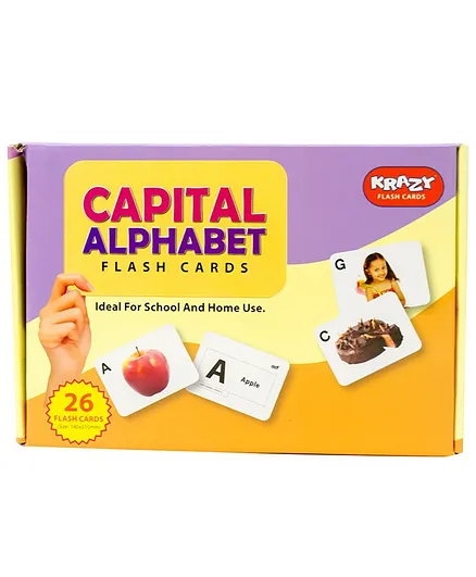 Krazy Capital Alphabet Flash Cards Pack of 26 - Multicolor