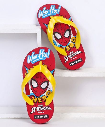 SPIDERMAN Glow in the Dark Slippers NWT