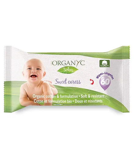 Organ(y)c Beauty Baby Wipes - 60 Pieces