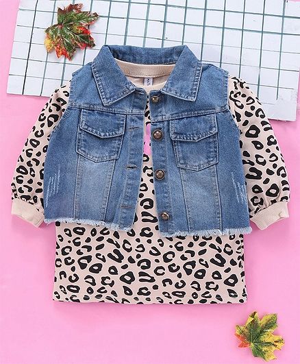 denim jacket with frock