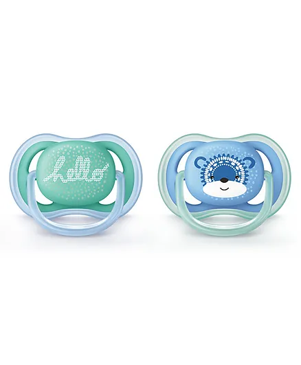 Avent Soother Pack of 2 - Blue Green