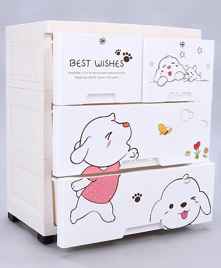 4 Compartment Storage Cabinet White Online In India Buy At Best