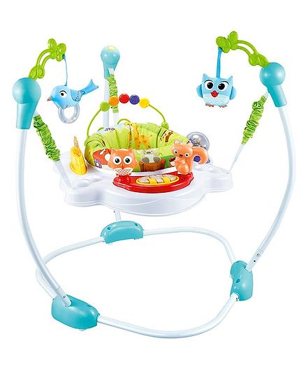 green baby bouncer