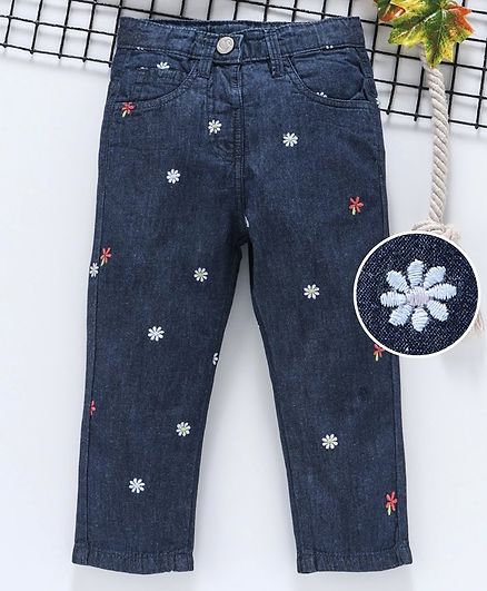 flower patch jeans