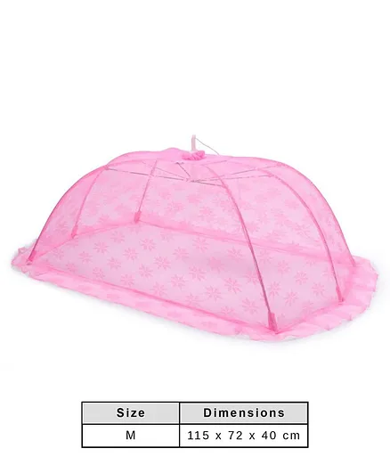 Babyhug Portable Baby Mosquito Net Medium- Pink