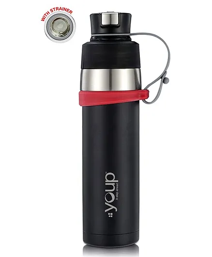 Youp Thermosteel Water Bottle Yp505 Black - 500 ml