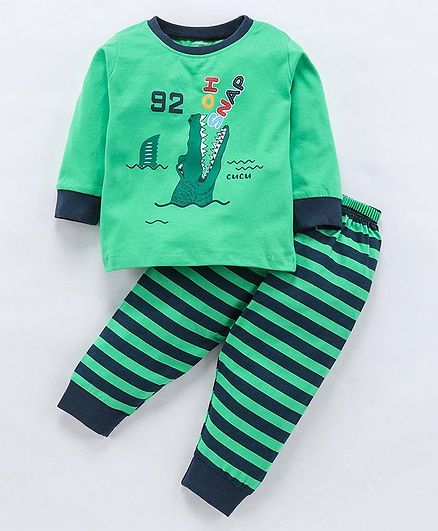 Baby Long and Short Sleeve Pyjamas Set Romper with Bottoms for Baby Boy 12-18 Months, Navy Snuggle