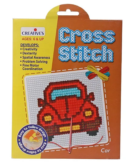Creative Cross Stitch Kit Car Theme - Multicolour