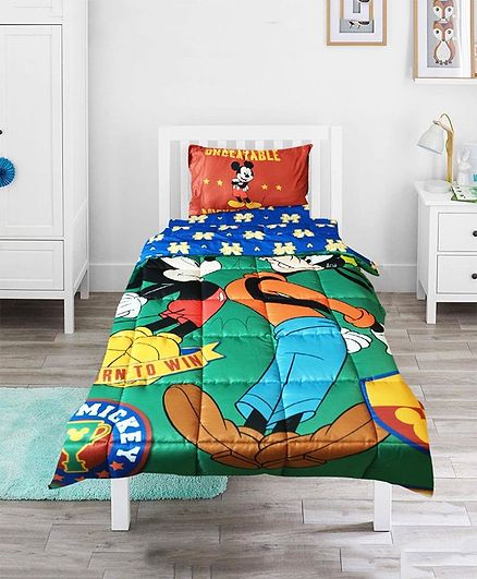 Pace Disney Mickey Mouse Goal Single Bed Comforter Green Online In