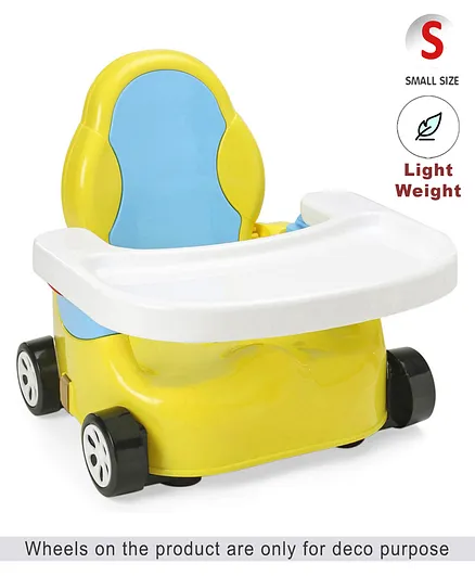 Baby Booster Seat with Adjustable Height - Yellow Blue