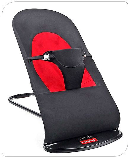 Offer on Babyhug Light Weight Baby Bouncer with Safety Harness – Red Black at Rs. 1917