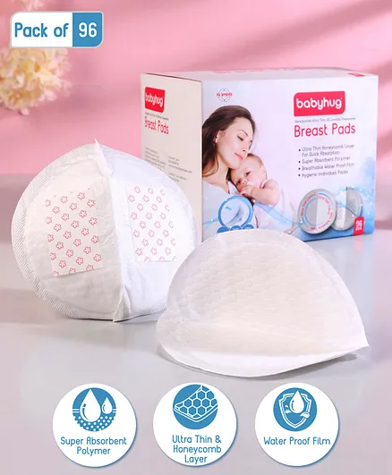 Babyhug 3D Contoured Disposable Breast Pads - Pack of 96