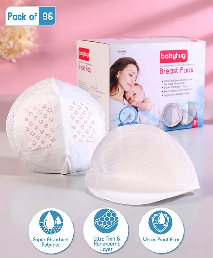 Babyhug 3D Contoured Disposable Breast Pads - Pack of 96