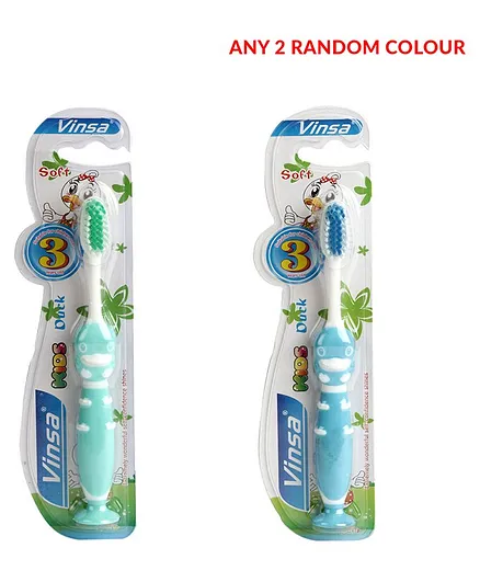 Passion Petals Duck Shape Toothbrush Pack of 2 (Colour May Vary)