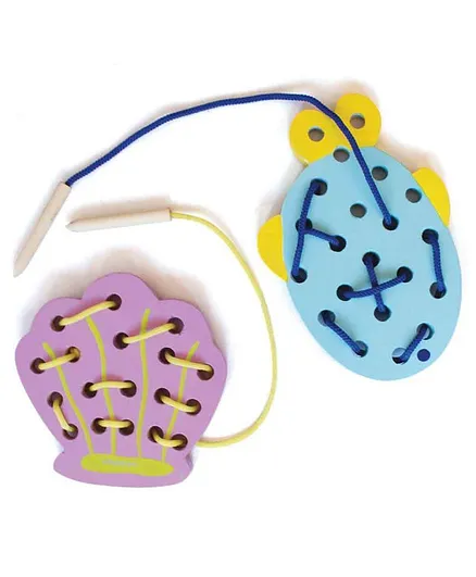 Shumee Wooden Sea Themed Lacing Toys Set of 2 - Multicolour 