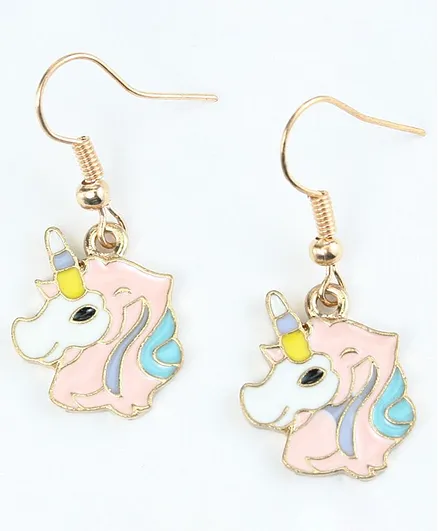 Asthetika Unicorn Design Earrings - Pink