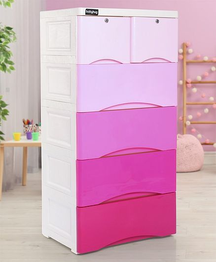 Babyhug 6 Compartment Chest Of Drawers Pink White Online In India