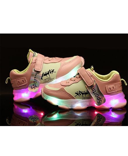 Printed LED Shoes - Pink 