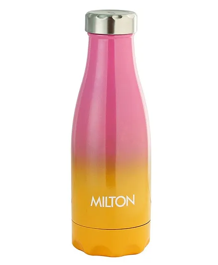 Milton PRUDENT 350 Thermosteel Hot & Cold Water Bottle Pink ,Orange - 360 ML