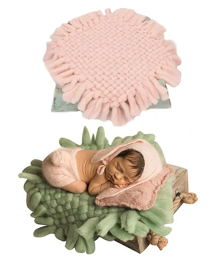 Babymoon Merino Wool Blanket New Born Photography Photoshoot Props Costume - Pink