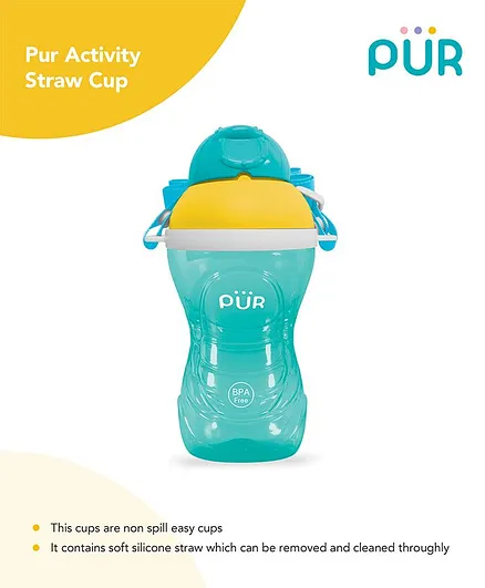 Pur Activity Straw Cup Green - 390 ml