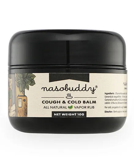 Nasobuddy Cough & Cold Balm Ayurvedic Medicine with 100% Pure Therapeutic Grade Essential Oils