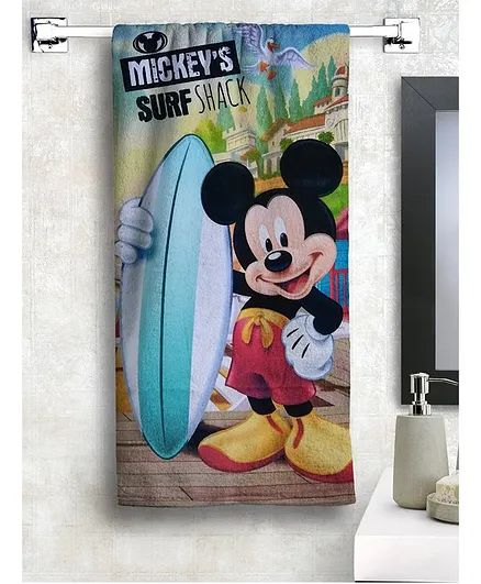 Athom Trendz Disney Mickey Mouse Kids Bath Towel - Multicolor