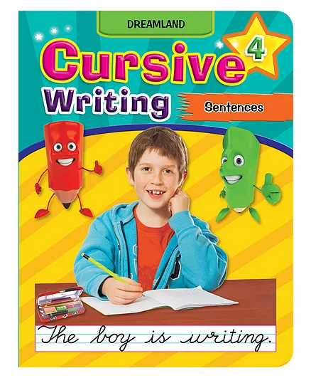 Dreamland Sentences Cursive Writing Book 4 for Children - Handwriting Practice Book