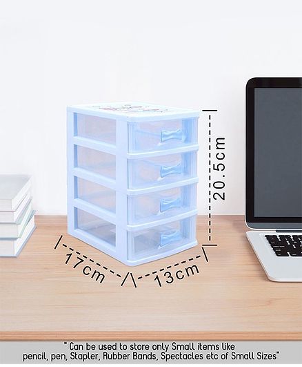 4 Layered Storage Drawer Kitty Printed Blue Online In India Buy