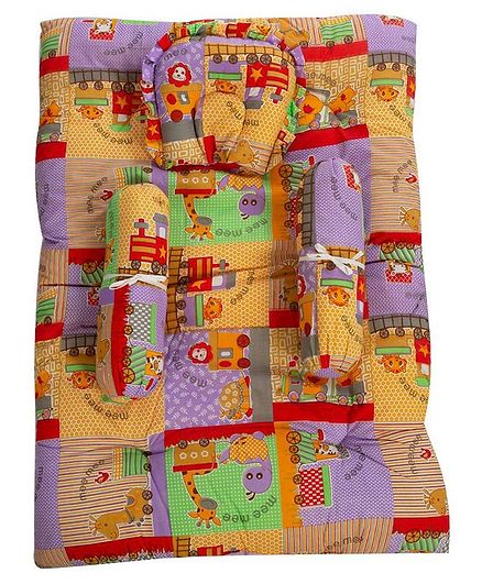 Mee Mee Cushioned Baby Mattress Set With Pillows Purple Online In