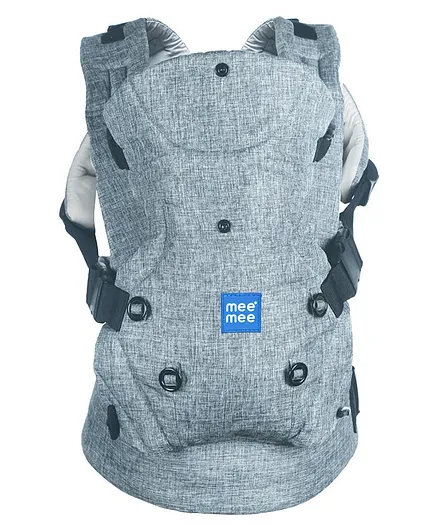 Mee Mee 4 In 1 Advanced Premium Baby Carrier With Expandable Seat & Padded Waistbelt - Grey