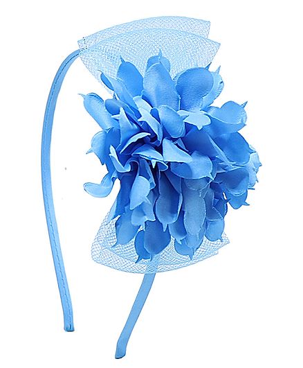 Tmw Kids Flower Decorated Hair Band Blue For Girls 2 12 Years