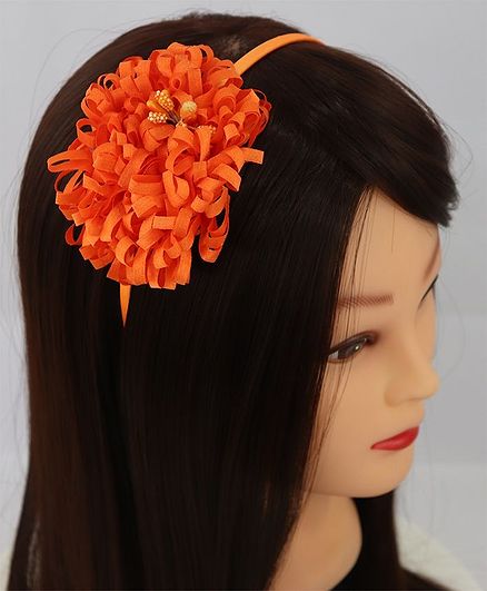 Tia Hair Accessories Flower Style Hair Band Orange For Girls 2 14