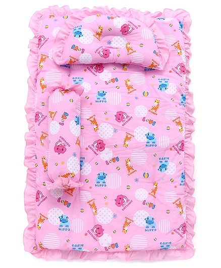 3 Piece Baby Bedding Set Animal Print Pink Online In India Buy