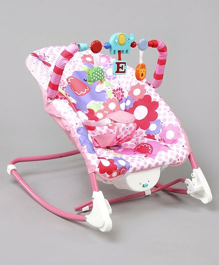 ZOE Battery Operated Musical & Portable Baby Rocker – Pink