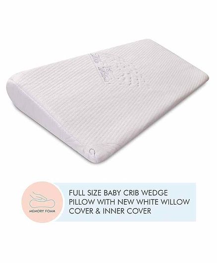 The White Willow Baby Crib Wedge Inclined Pillow White Online In