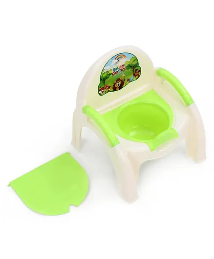 Potty Chair With Removable Bowl & Lid - Green