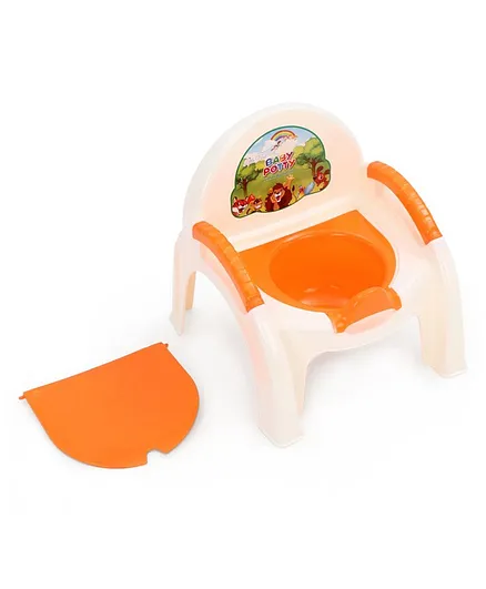 Potty Chair With Removable Bowl & Lid - Orange