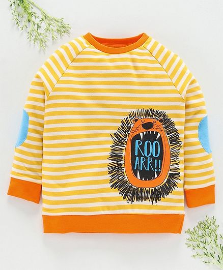 yellow striped sweatshirt