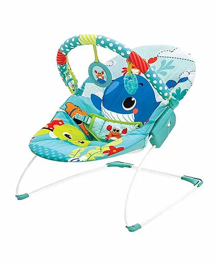 Mastela Musical Bouncer with Toy Bar Whale Print - Multicolour