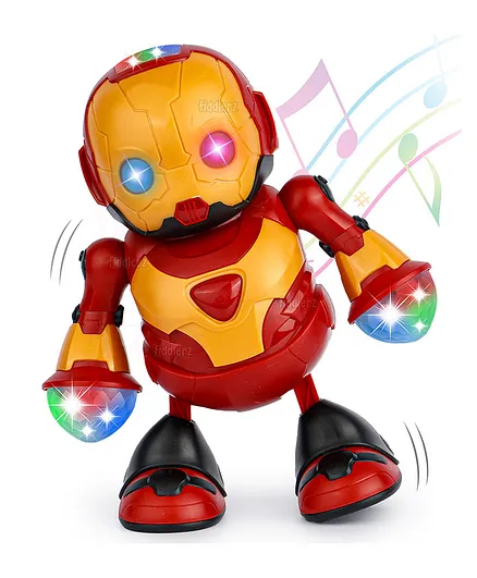 Zest 4 Toyz 360 Degree Rotating Dancing Robot With Bump n Go Action - Red