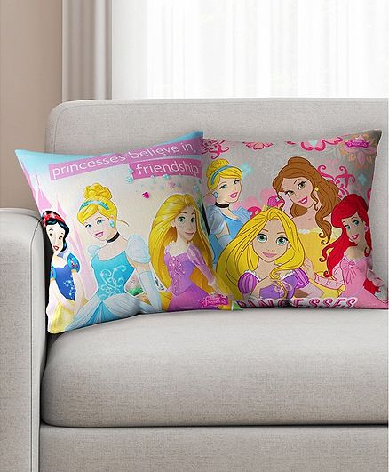 Athom Trendz Disney Princess Theme Cushion Cover Pack Of 2 Grey