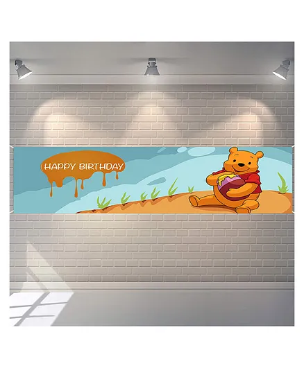 Funcart Winnie The Pooh Theme Banner - Multicolour