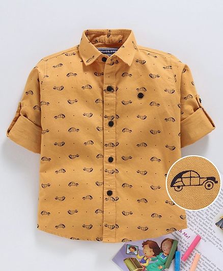 baby boy mustard yellow shirt