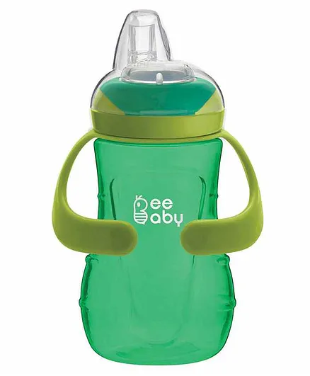 Beebaby Soft Silicone Spout Sippy Cup with Handle Green - 250 ml